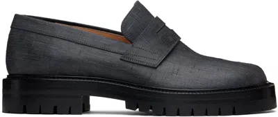 Maison Margiela Gray Tabi County Loafers In H8396 Black