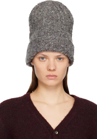Maison Margiela Gray Xl Wool Beanie