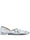 Maison Margiela Bianchetto Grecian Slippers Man Mat Bianchetto In Black/mat Bianchetto