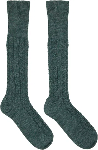 Maison Margiela Green & Gray Bootleg Socks