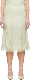Maison Margiela Anonymity Of The Lining Skirt Woman Aloe And Beige In Green