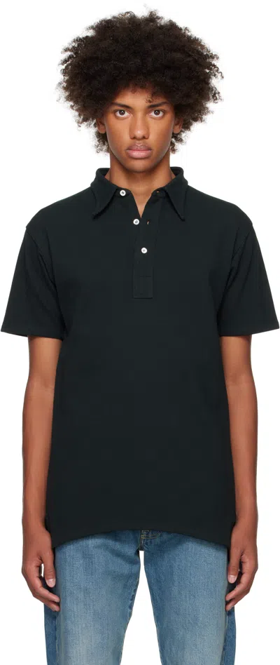 Maison Margiela Green Cotton Piqué Polo In 615 Dark Green