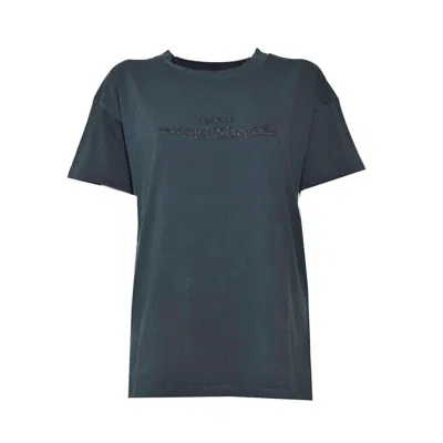 Maison Margiela Green Cotton T-shirt With Reverse Logo