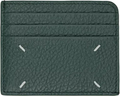 Maison Margiela Green Four Stitches Card Holder