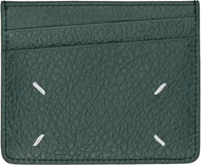 Maison Margiela Green Four Stitches Card Holder