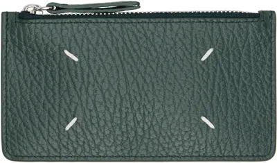 Maison Margiela Green Four Stitches Card Holder
