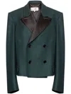 Maison Margiela Green Jacket With Logo In Green