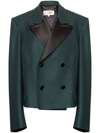 Maison Margiela Green Jacket With Logo