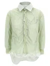 Maison Margiela Multi Layer Shirt Sweaters And Cardigans Green In Green