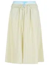 Maison Margiela Viscose Midi Skirt With Contrasting Waistband