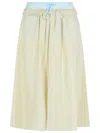 Maison Margiela Viscose Midi Skirt With Contrasting Waistband