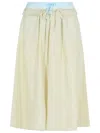 Maison Margiela Viscose Midi Skirt With Contrasting Waistband