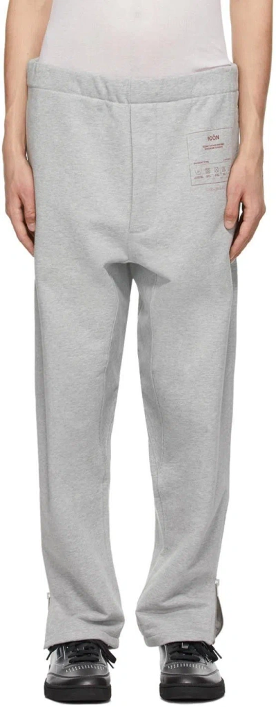 Pre-owned Maison Margiela Grey '1con' Lounge Pants With Side Zipper