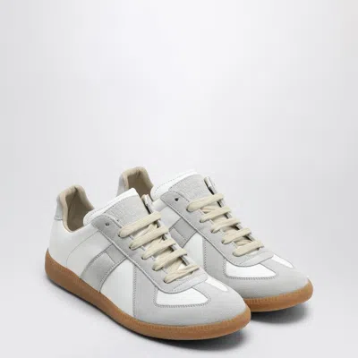 Maison Margiela Grey And White Replica Sneakers In Gray