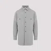 Maison Margiela Four-stitched Long-sleeved Shirt In Grey