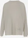 Maison Margiela Logo Print Crew Neck Shirt In Grey