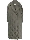 Maison Margiela Recycled Nylon Padded Coat In Grey