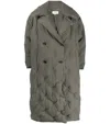 Maison Margiela Recycled Nylon Padded Coat In Grey