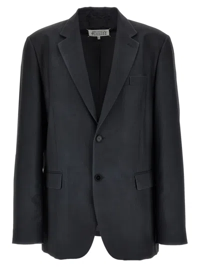 MAISON MARGIELA GREY SINGLE-BREASTED BLAZER