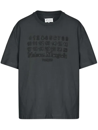 MAISON MARGIELA GREY USED NUMERIC SIGNATURE MM6 T-SHIRT