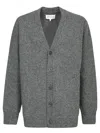 Maison Margiela Cardigan Mit Geripptem Saum In Grey