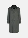 Maison Margiela Single-breasted Coat In Virgin Wool Blend In Gray