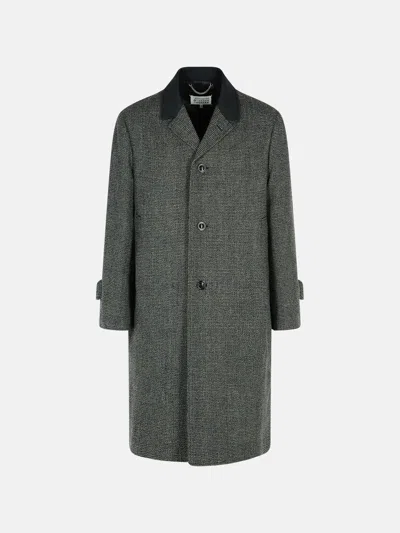 MAISON MARGIELA GREY VIRGIN WOOL BLEND COAT