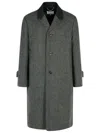 Maison Margiela Single-breasted Coat In Virgin Wool Blend In Gray