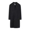 Maison Margiela Tailored Coat With Notched Lapel And Back Vent In Black