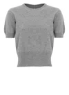 Maison Margiela Women's Short Sleeve Sweater In Grey