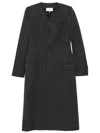 Maison Margiela Elegant Nested Wool Jacket With Adjustable Strap In Black