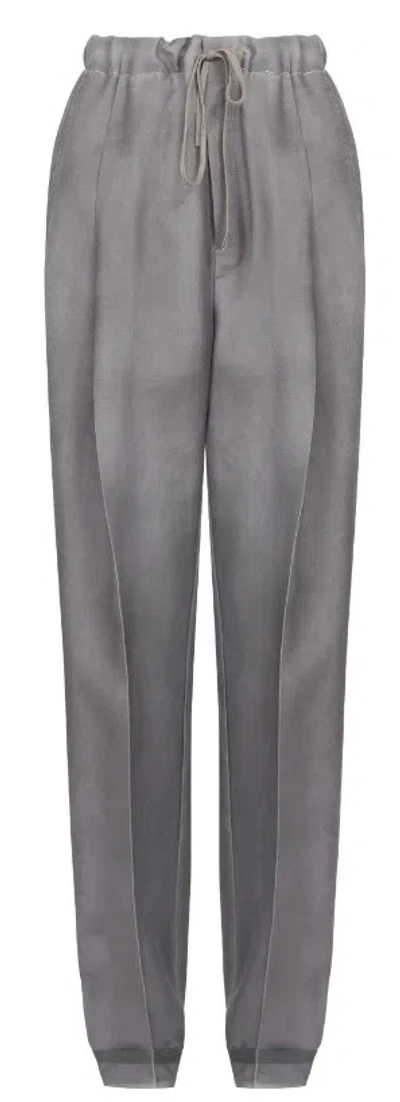 Maison Margiela Grey Wool And Mohair Trousers In Gray