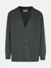 Maison Margiela Grey Wool Cardigan In Grey