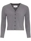 Maison Margiela V-neck Wool Cardigan In Grey