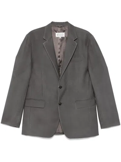 Maison Margiela Single-breasted Blazer In Grey