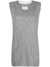 Maison Margiela Grey Wool Vest In Grey