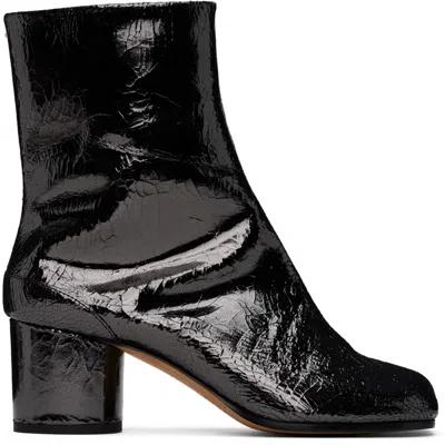 Maison Margiela Gunmetal Tabi Mirror Boots In Grau