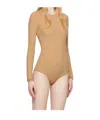 Maison Margiela Half-transparent Long-sleeved Body In Brown