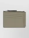 Maison Margiela Hammered Leather Cardholder Four Stitches In Green