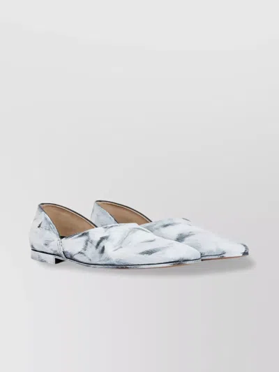 MAISON MARGIELA HAND-PAINTED ABSTRACT CALF LEATHER LOAFERS