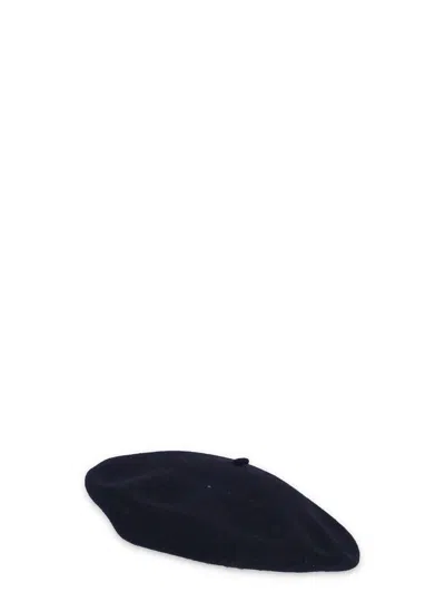 Maison Margiela Black Heavy Wool Beret In 900 Black