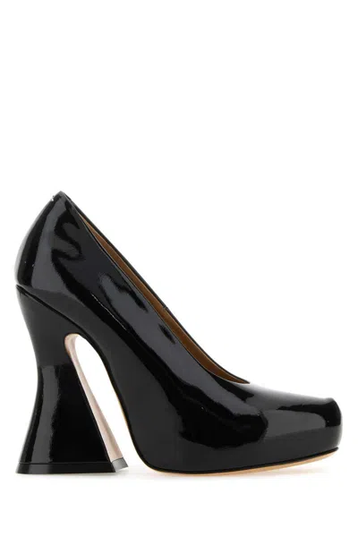 Maison Margiela Elegant Leather Sketch Pumps With 12 Cm Heel Height In Black
