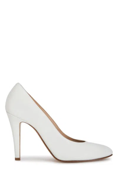 Maison Margiela Pump With Destroyed Effect Gold Lurex Fabric In White