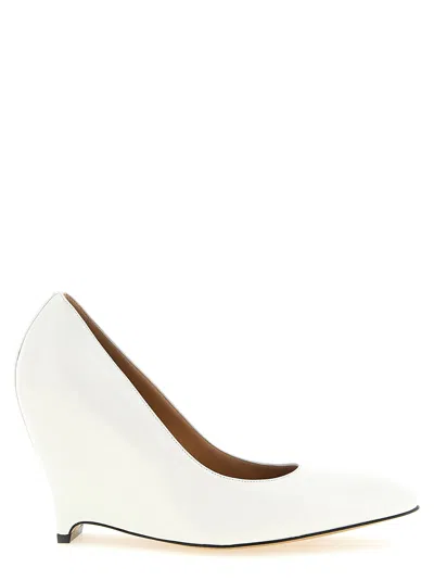 Maison Margiela Womens White H55 Pointed-toe Leather Courts Eur 40 / 7 Uk In Animal Print