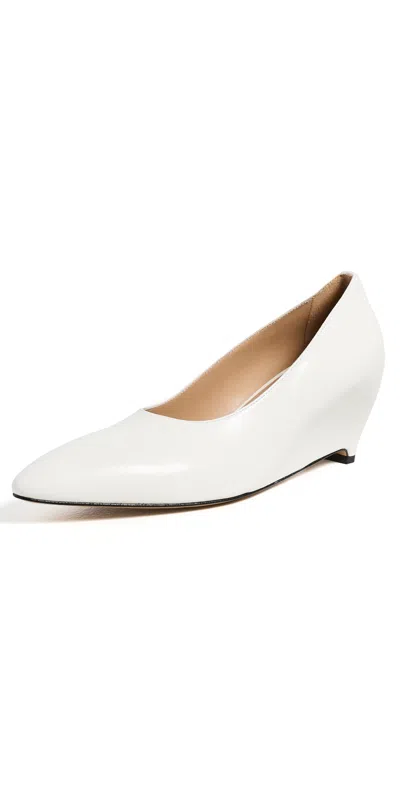 Maison Margiela Womens White H55 Pointed-toe Leather Courts Eur 40 / 7 Uk In Animal Print