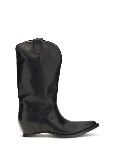 Maison Margiela Heel-less Western Boots In Black