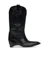 Maison Margiela Mid Calf Boots Pointed Toe Pull Tabs In Black