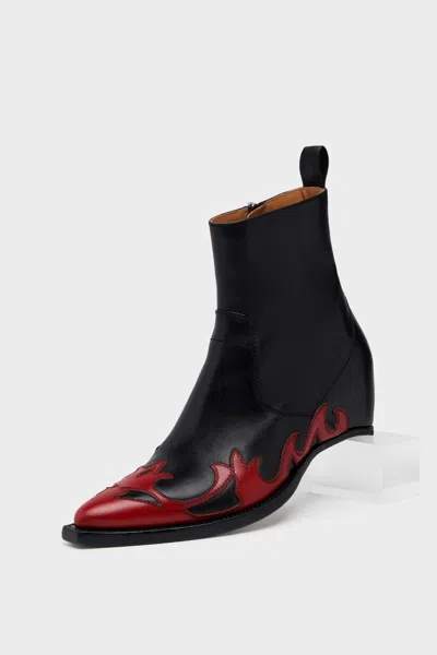 Maison Margiela Heel-less Western Flame Boot Woman Black