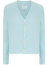 Maison Margiela Hemp Cardigan In Blue