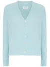 Maison Margiela Hemp Cardigan In Blue